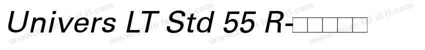 Univers LT Std 55 R字体转换